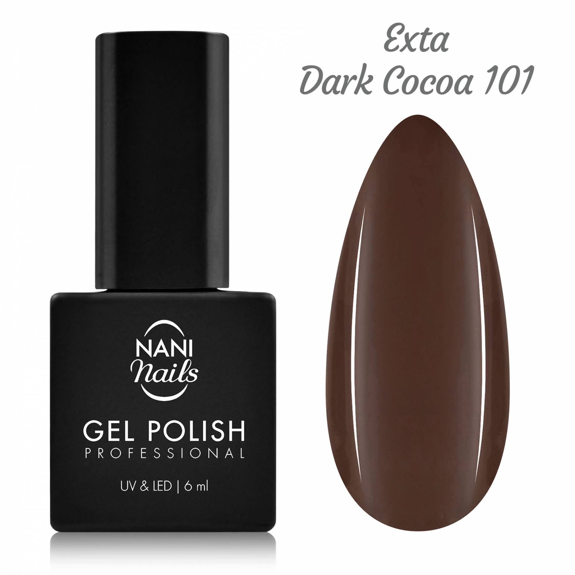 NANI gel lak 6 ml - Extra Dark Cocoa