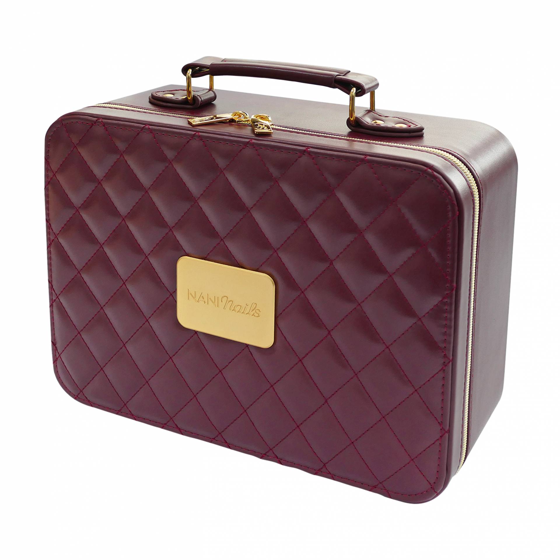 NANI kosmetický kufřík s LED zrcátkem - Burgundy