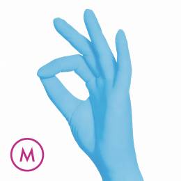 Nitrilové rukavice, M, nepudrované - 100 ks
