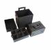 NANI čtyřdílný kosmetický kufřík NN23 na kolečkách - Black Strip