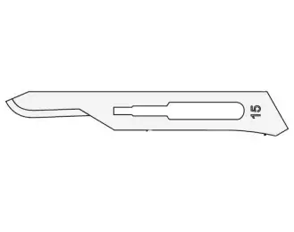 Surgeon čepelka skalpelová Carbon Steel - č. 15
