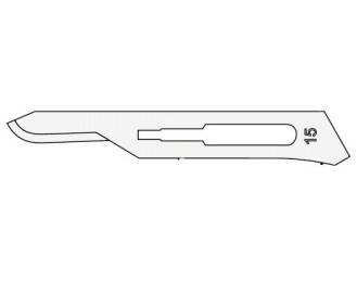 Lâmina de bisturi Surgeon Carbon Steel 100 unidades – n.ş 15