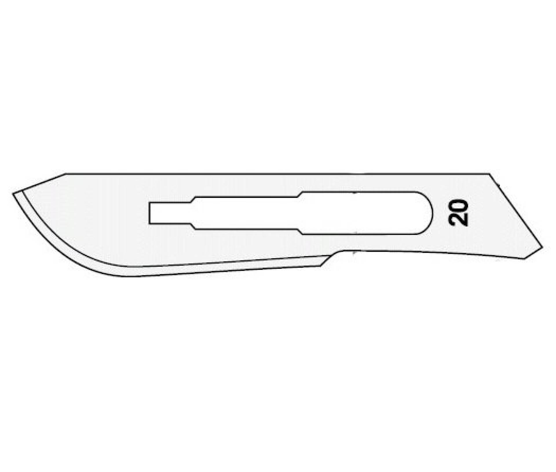 Lamă bisturiu Surgeon Carbon Steel 100 buc. - nr. 20