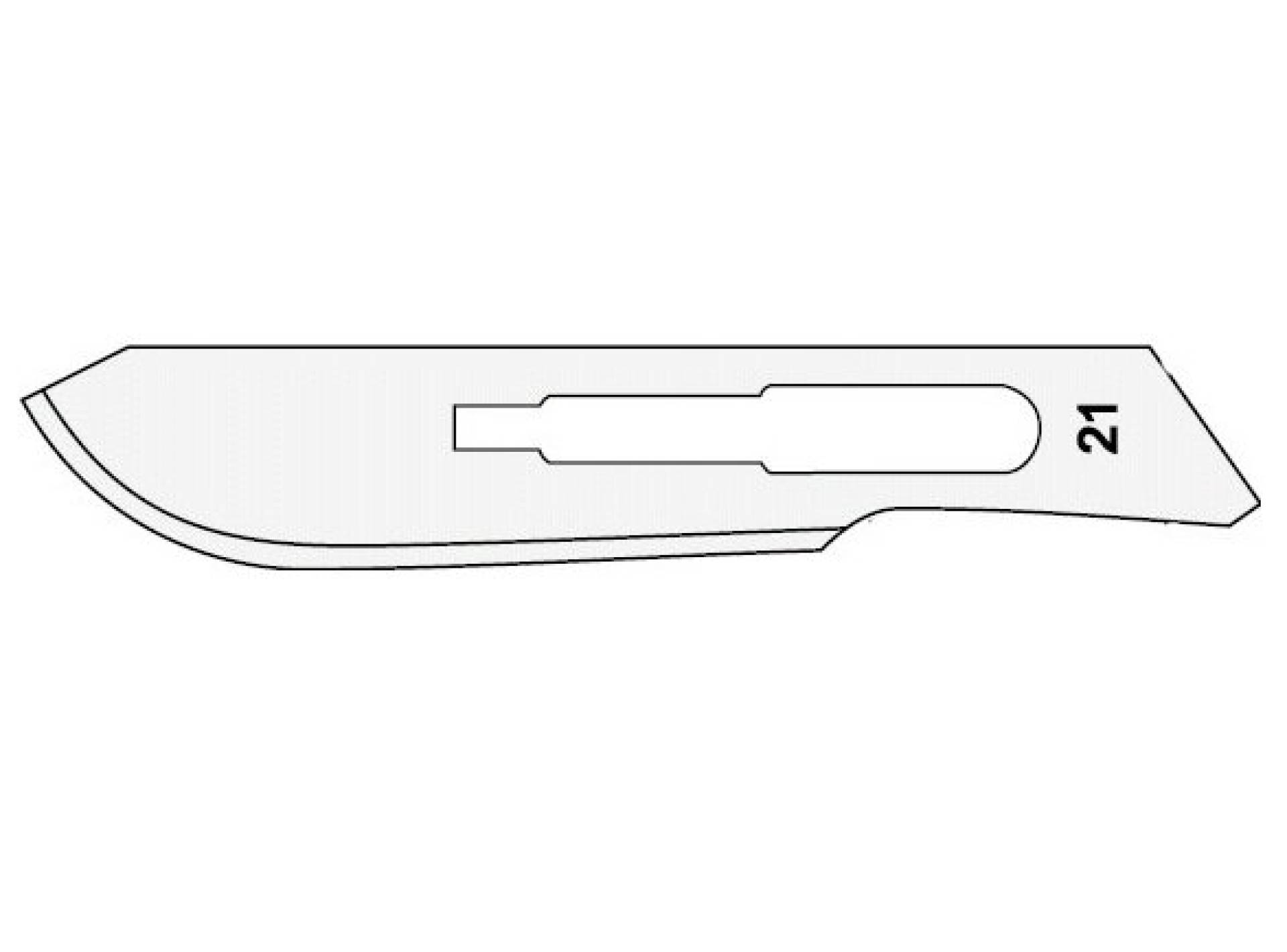 Lamă bisturiu Surgeon Carbon Steel 100 buc. - nr. 21
