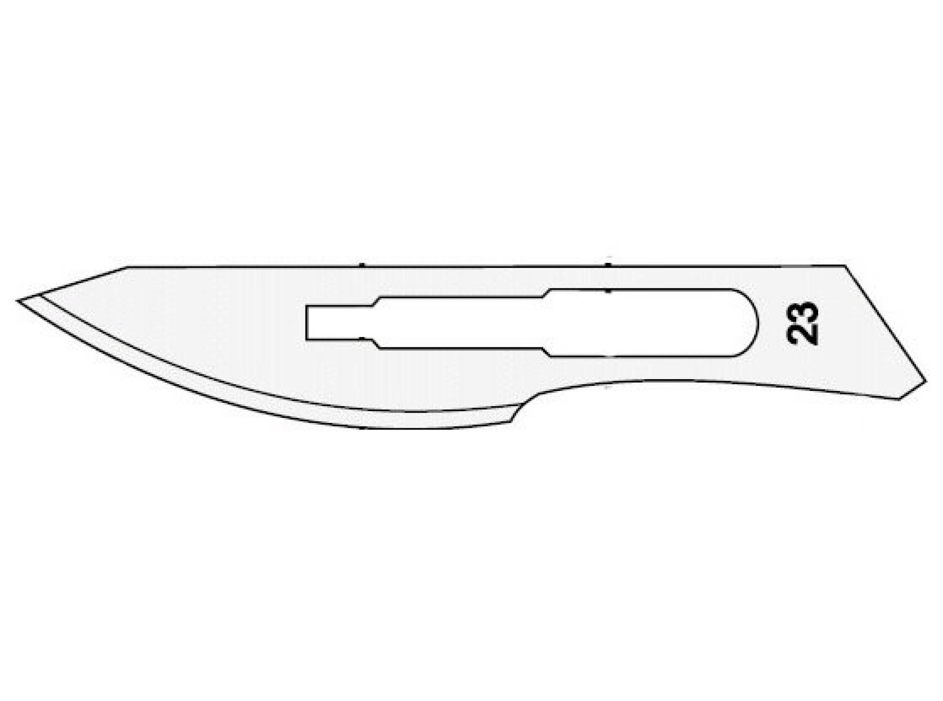 Lamă bisturiu Surgeon Carbon Steel 100 buc. - nr. 23