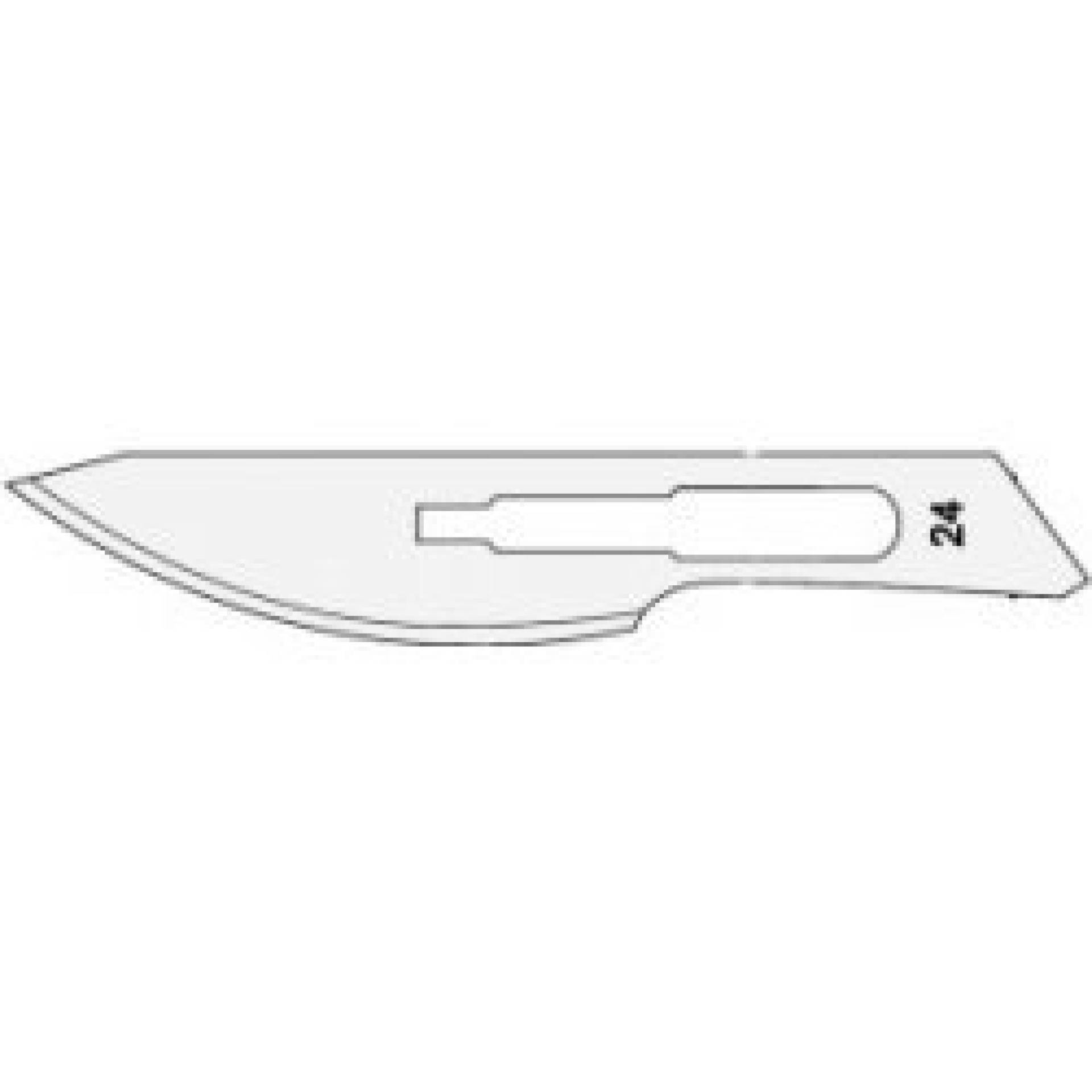 Lamă bisturiu Surgeon Carbon Steel 100 buc. - nr. 24