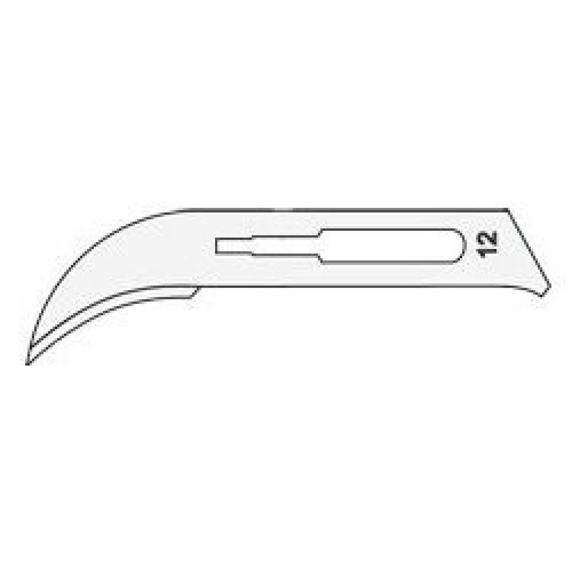 Lamă bisturiu Surgeon Carbon Steel 100 buc. - nr. 12