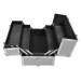 NANI geantă cosmetică tripartită, pe rotile - 3D Diamond Silver