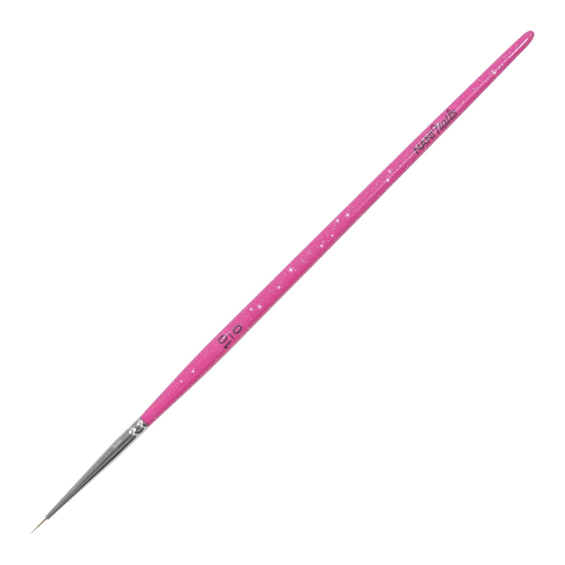 NANI zdobící štětec Kolinsky, vel. 10/0 - Glitter Pink