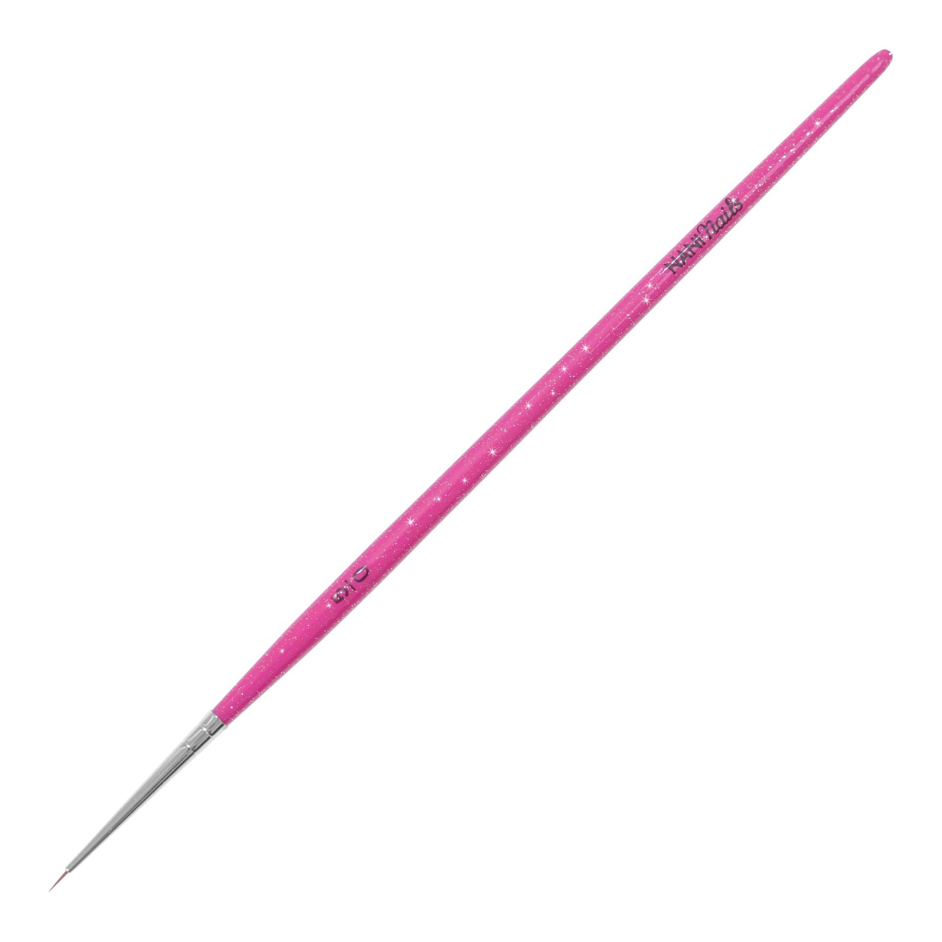 NANI zdobící štětec Kolinsky, vel. 5/0 - Glitter Pink