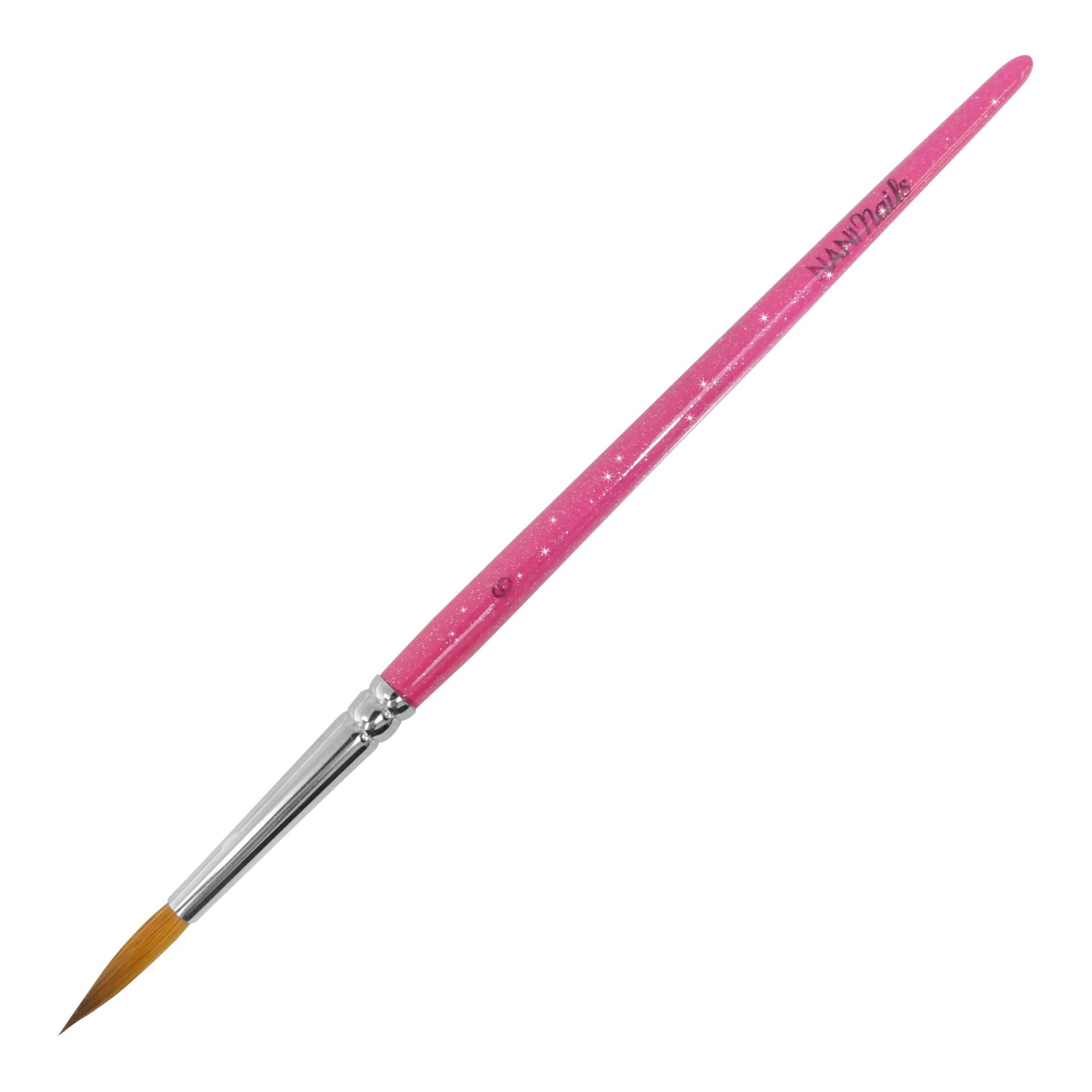 Pensulă NANI pentru acril, mărimea 6 - Glitter Pink