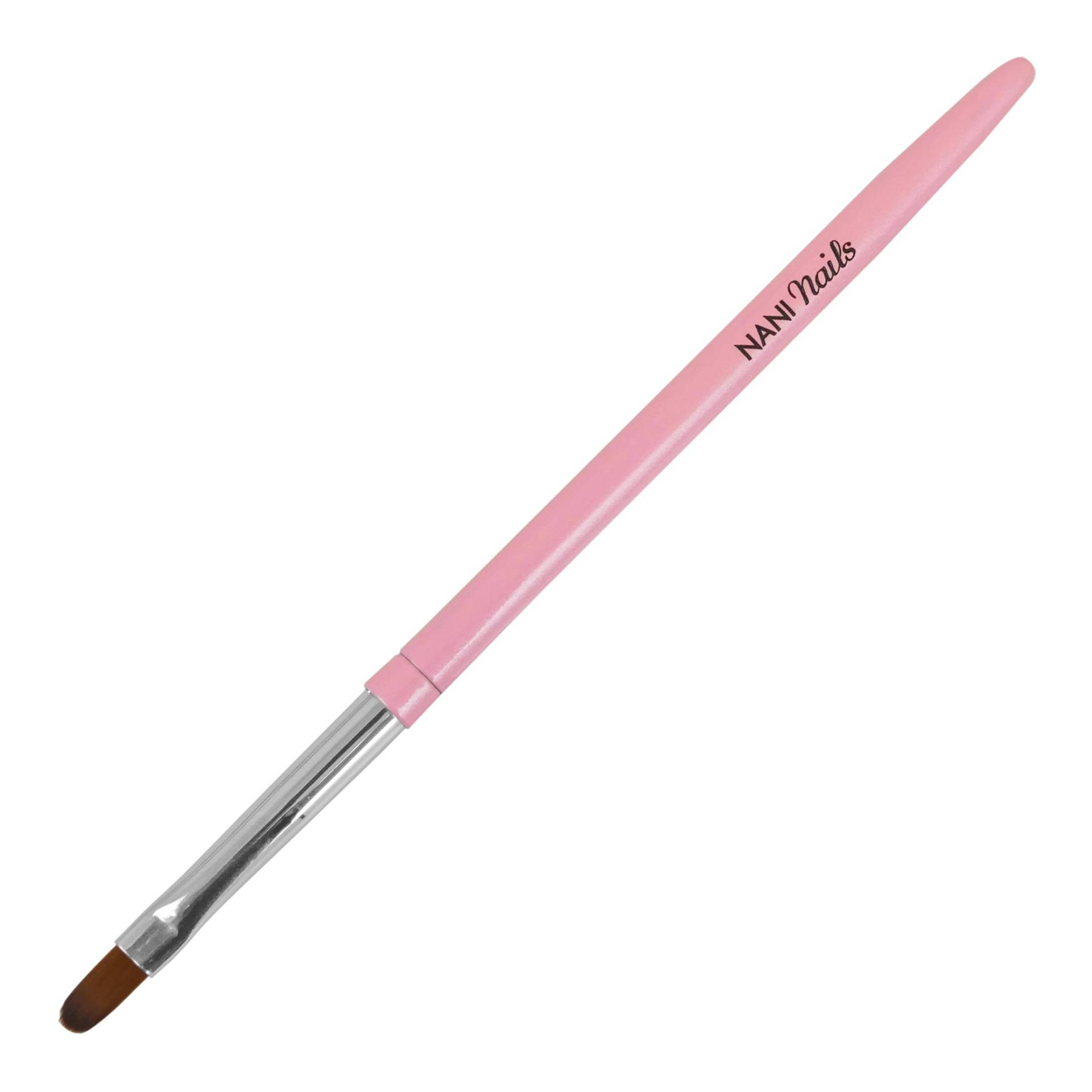 Pensulă NANI pentru gel mărimea 4, Premium - Metallic Pink