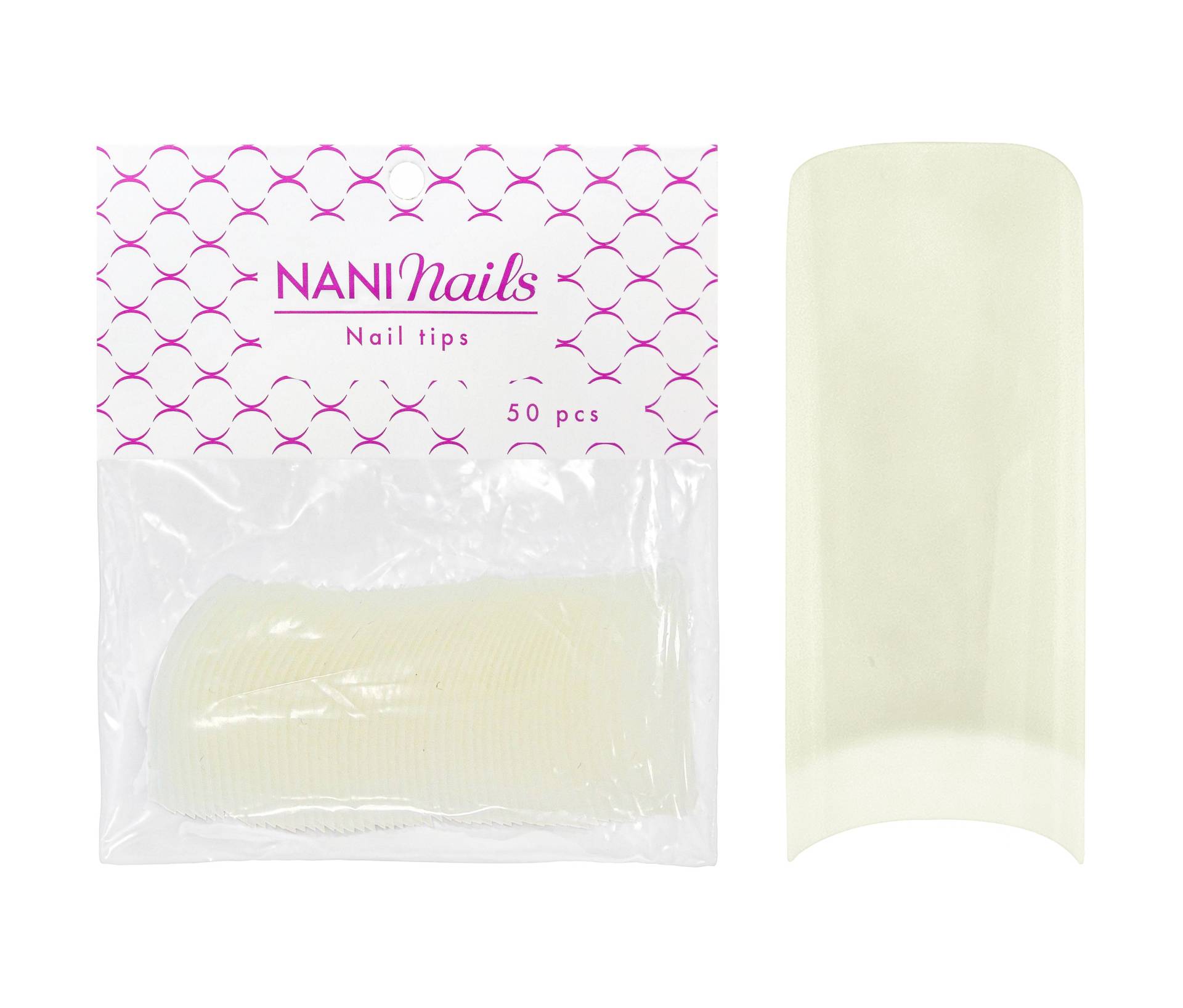 NANI tipy č. 2, krátká lep. plocha 50 ks - Natural