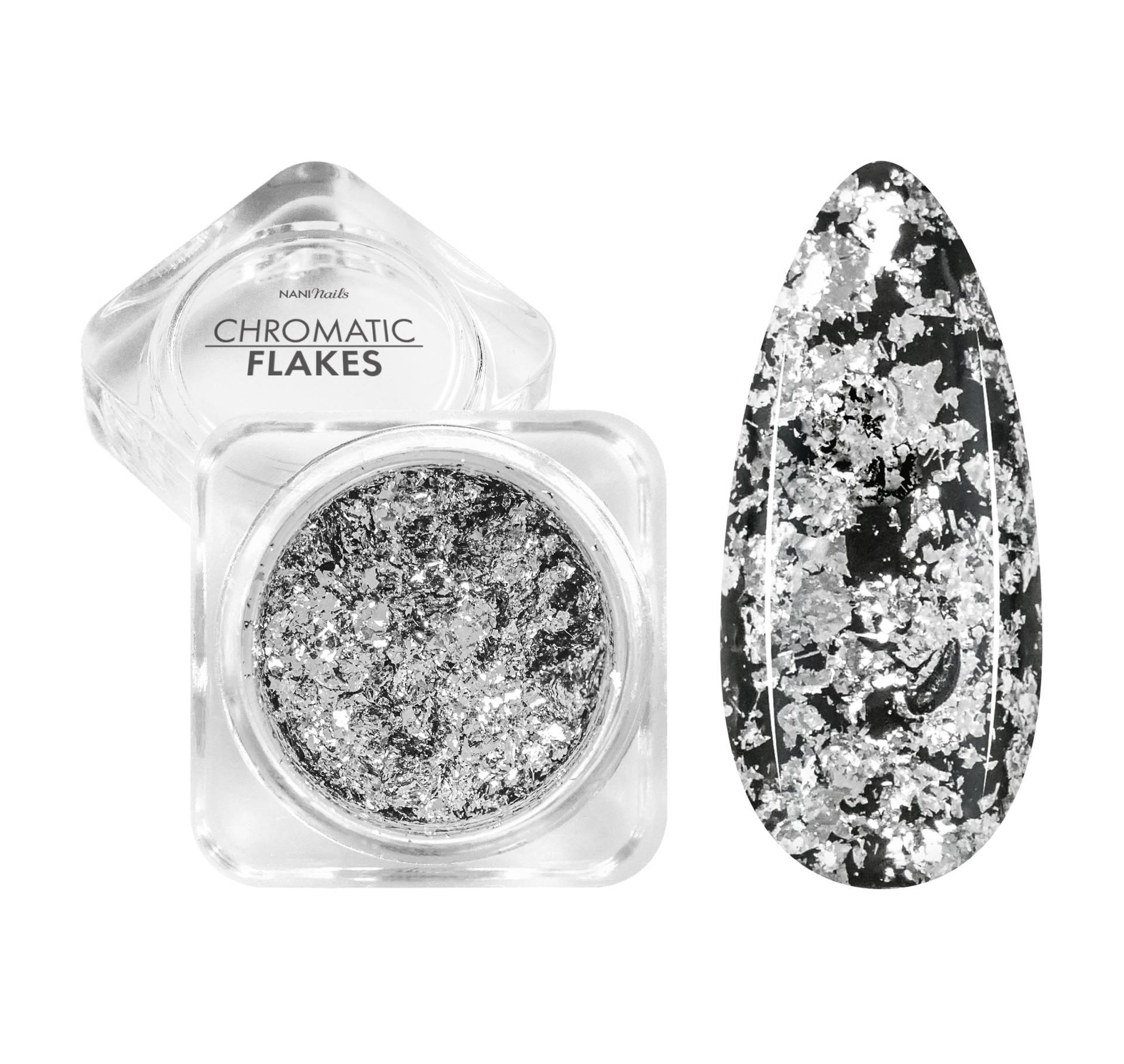 NANI leštící pigment Chromatic Flakes - Silver