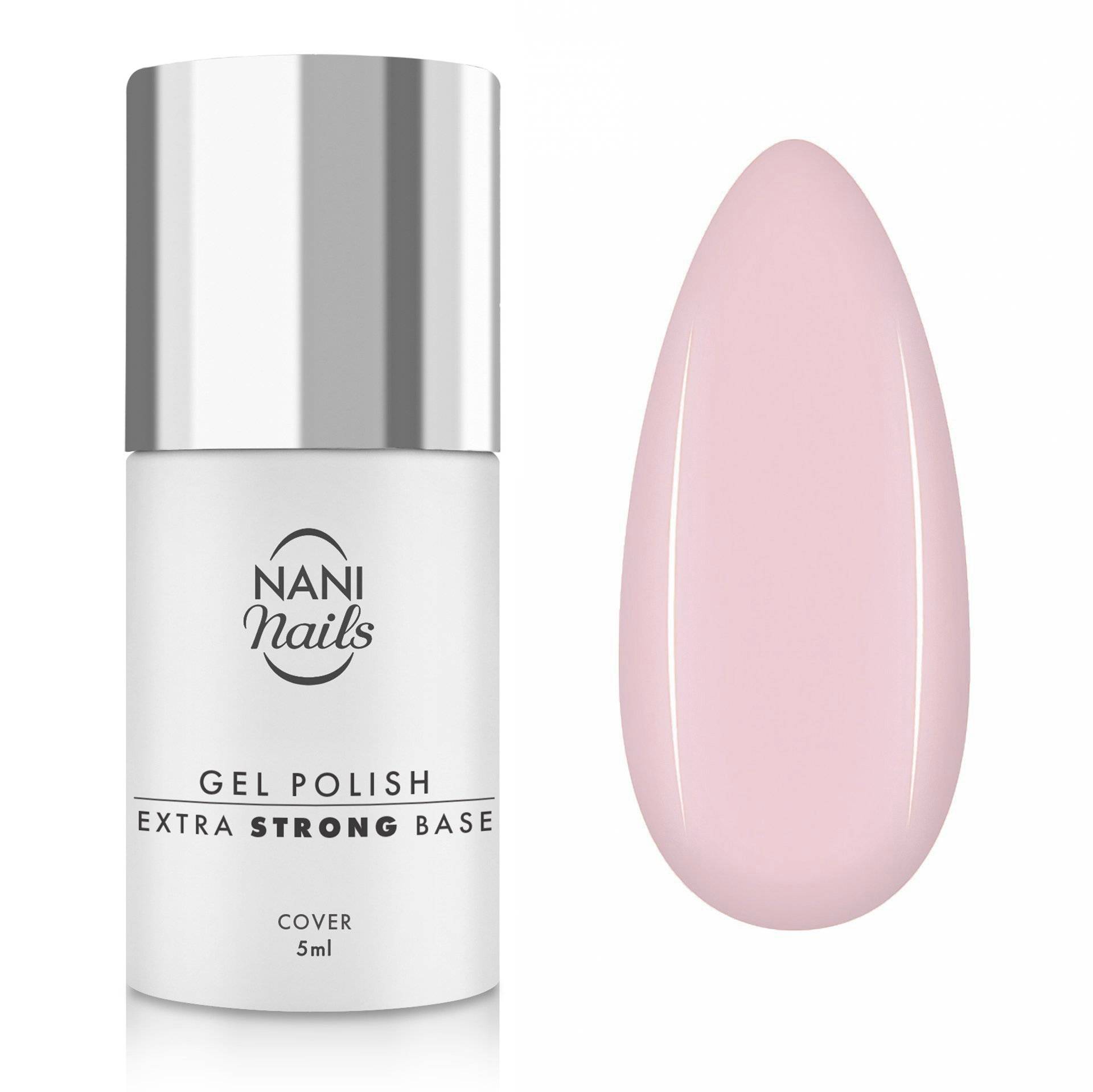 NANI trajni lak Extra Strong Base Cover 5 ml - Milky Pink
