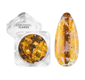 NANI lešticí pigment Chromatic Flakes - Dark Gold