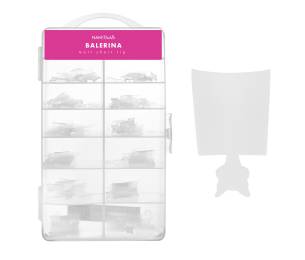 NANI Gel Tips em caixa, 120 un., 10 tamanhos – Ballerina Matte, ponta curta
