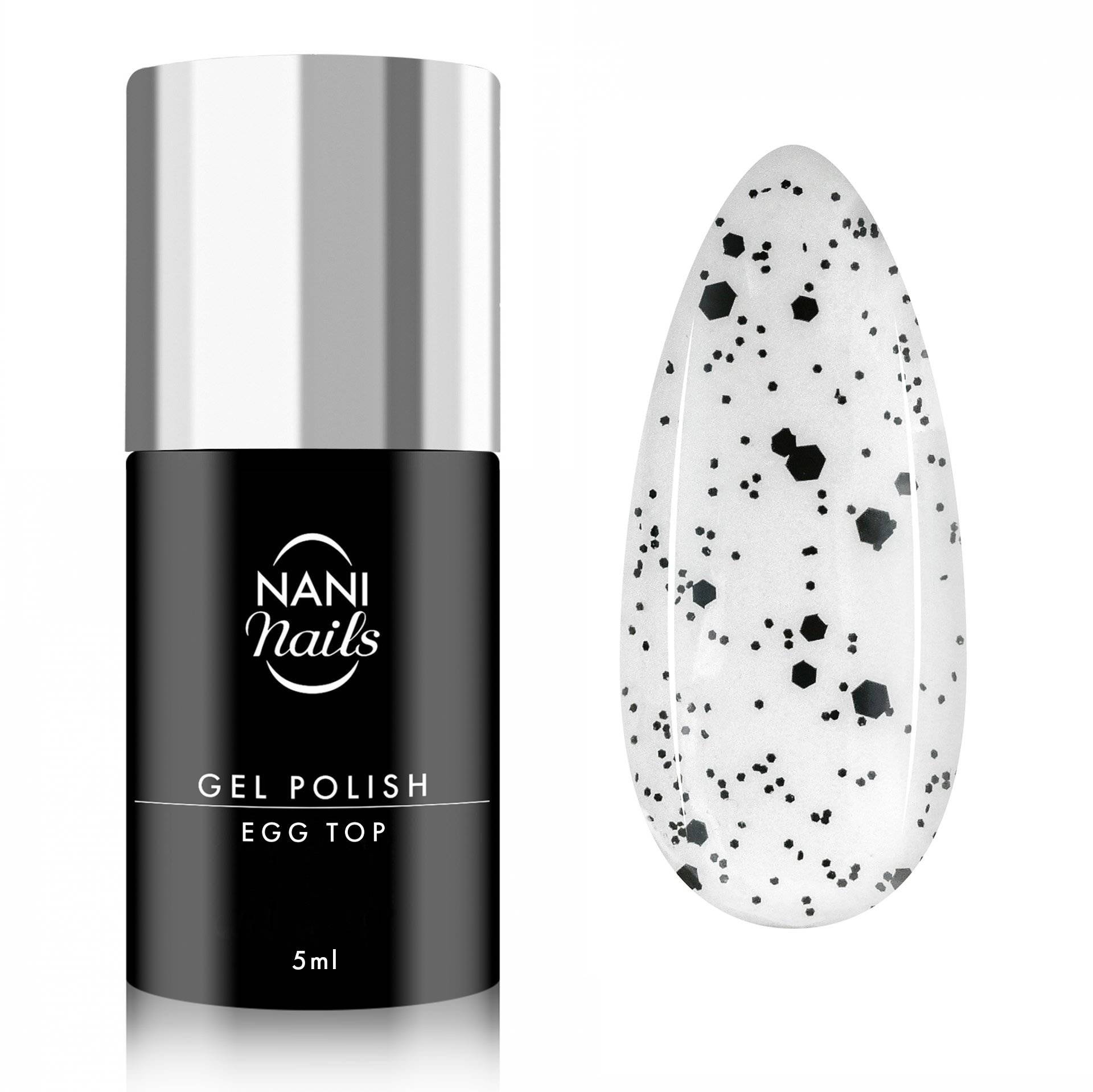 NANI ojă semipermanentă 5 ml - Egg Top Black