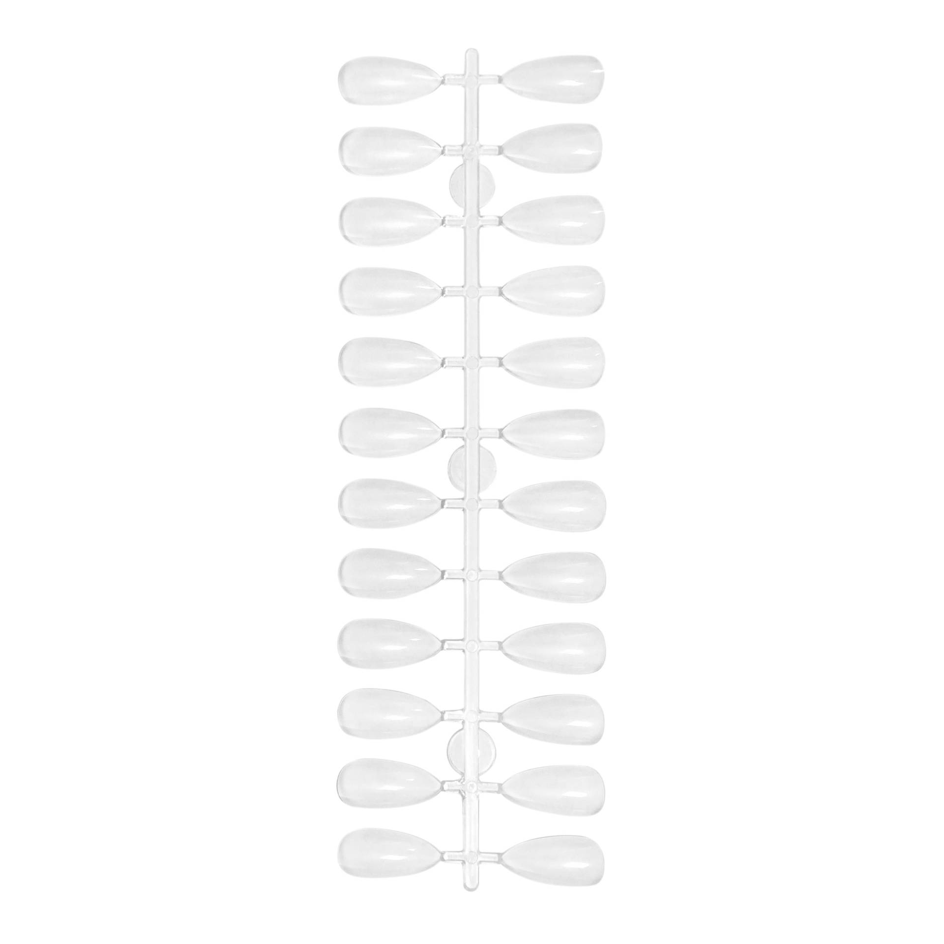 NANI tipsuri gel, 120 buc, 1 mărime - Almond Clear, scurte