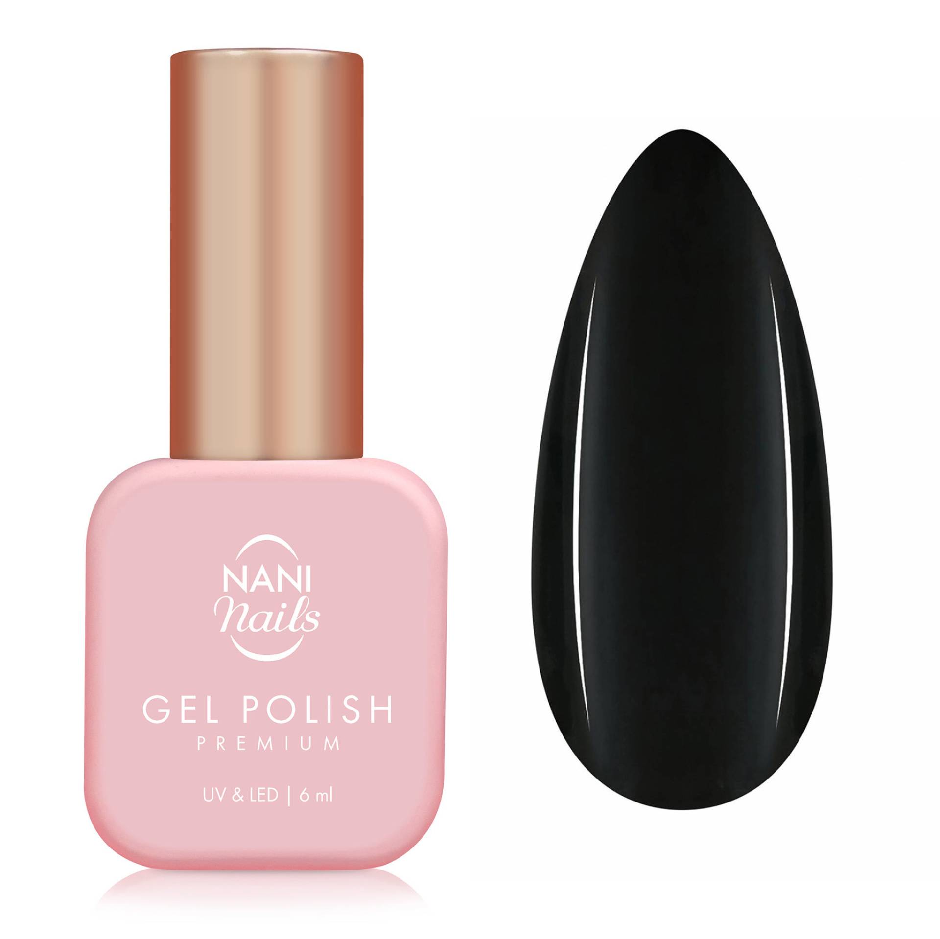 NANI gel lak Premium 6 ml - Extreme Black