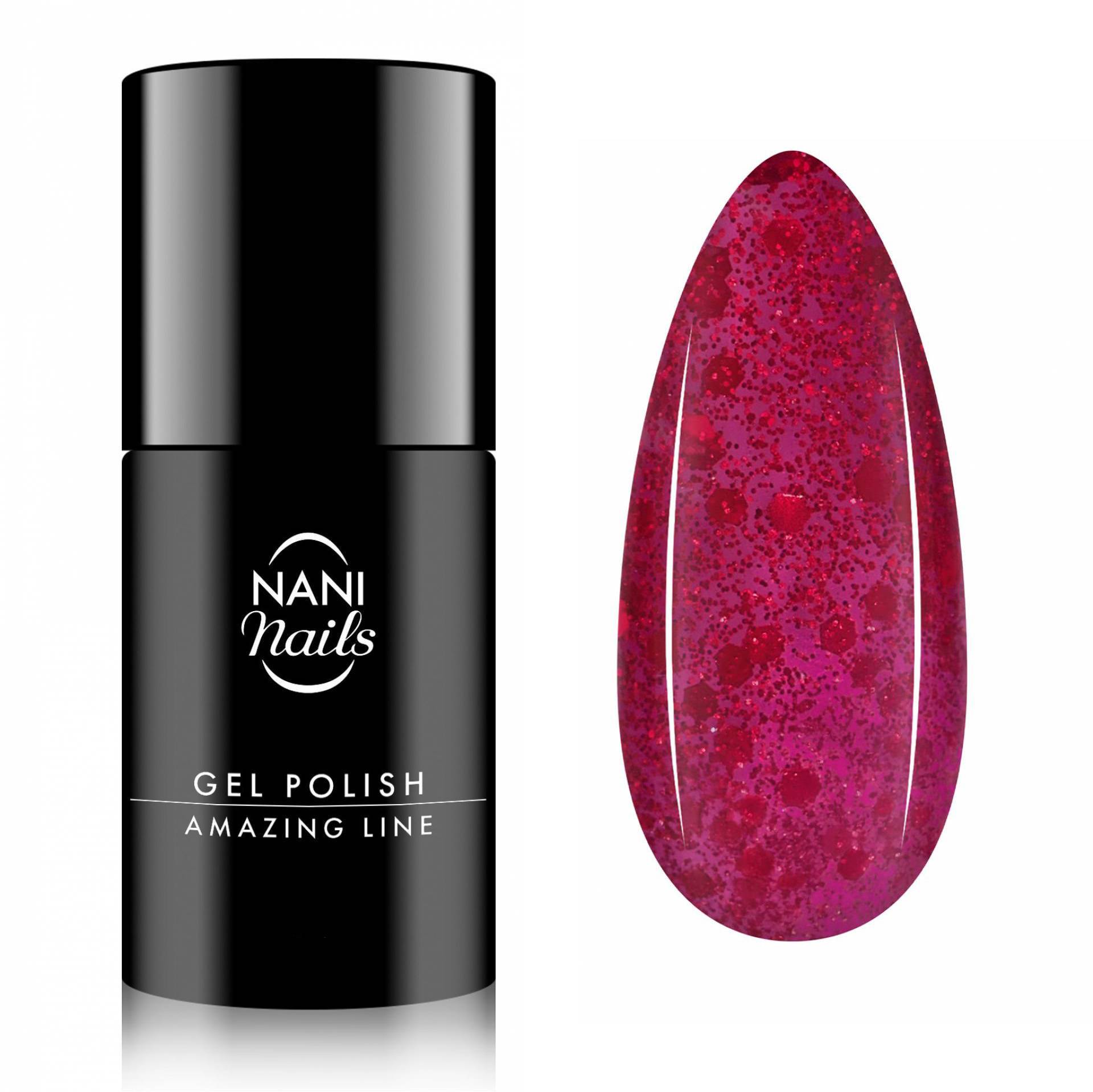 NANI Ojă semipermanentă Amazing Line 5 ml - Crimson Confetti