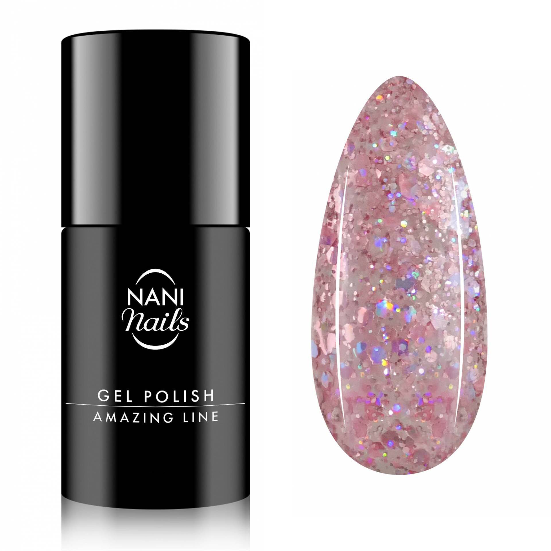 NANI Ojă semipermanentă Amazing Line 5 ml - Rosy Confetti