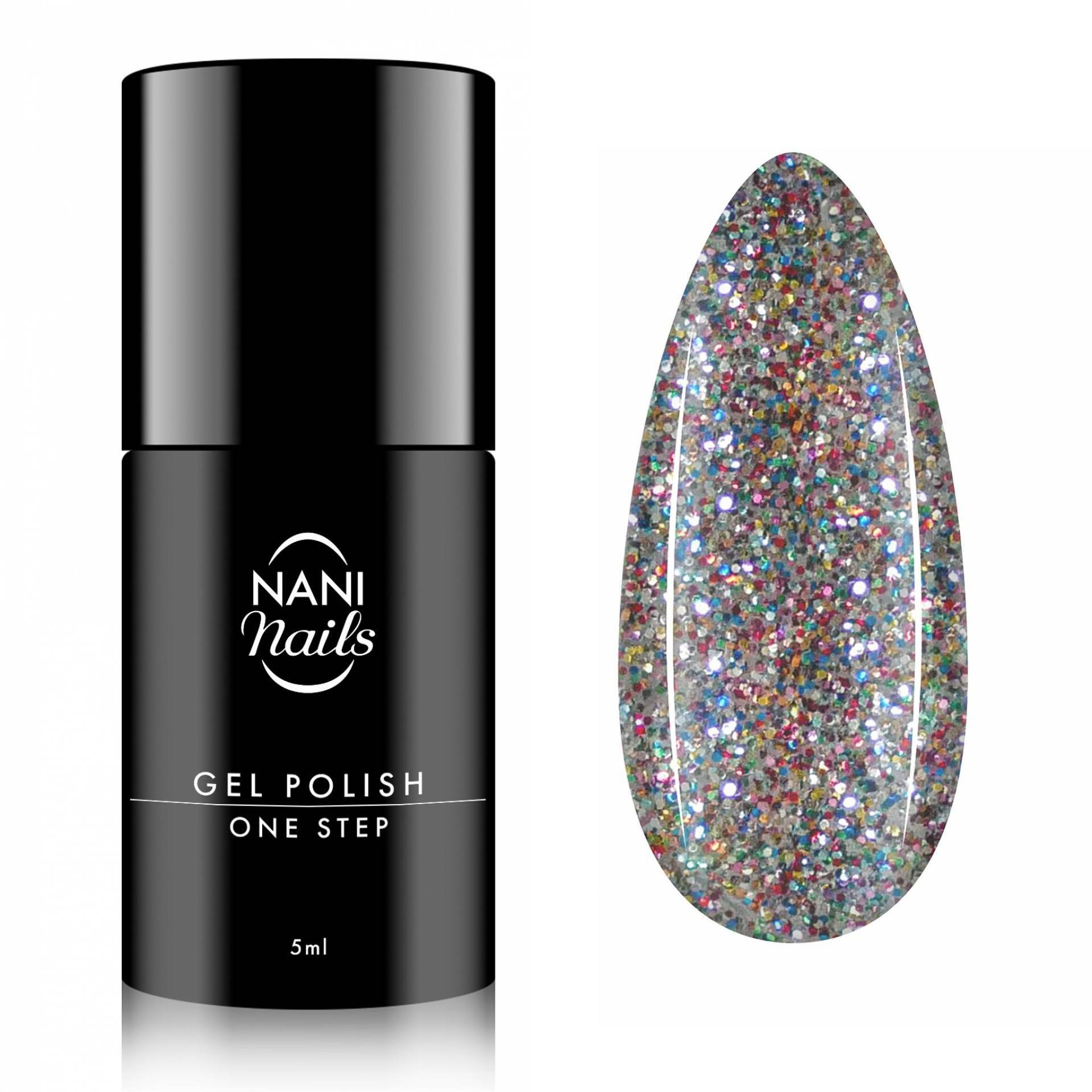 NANI ojă semipermanentă One Step 5 ml - Glitter Disco