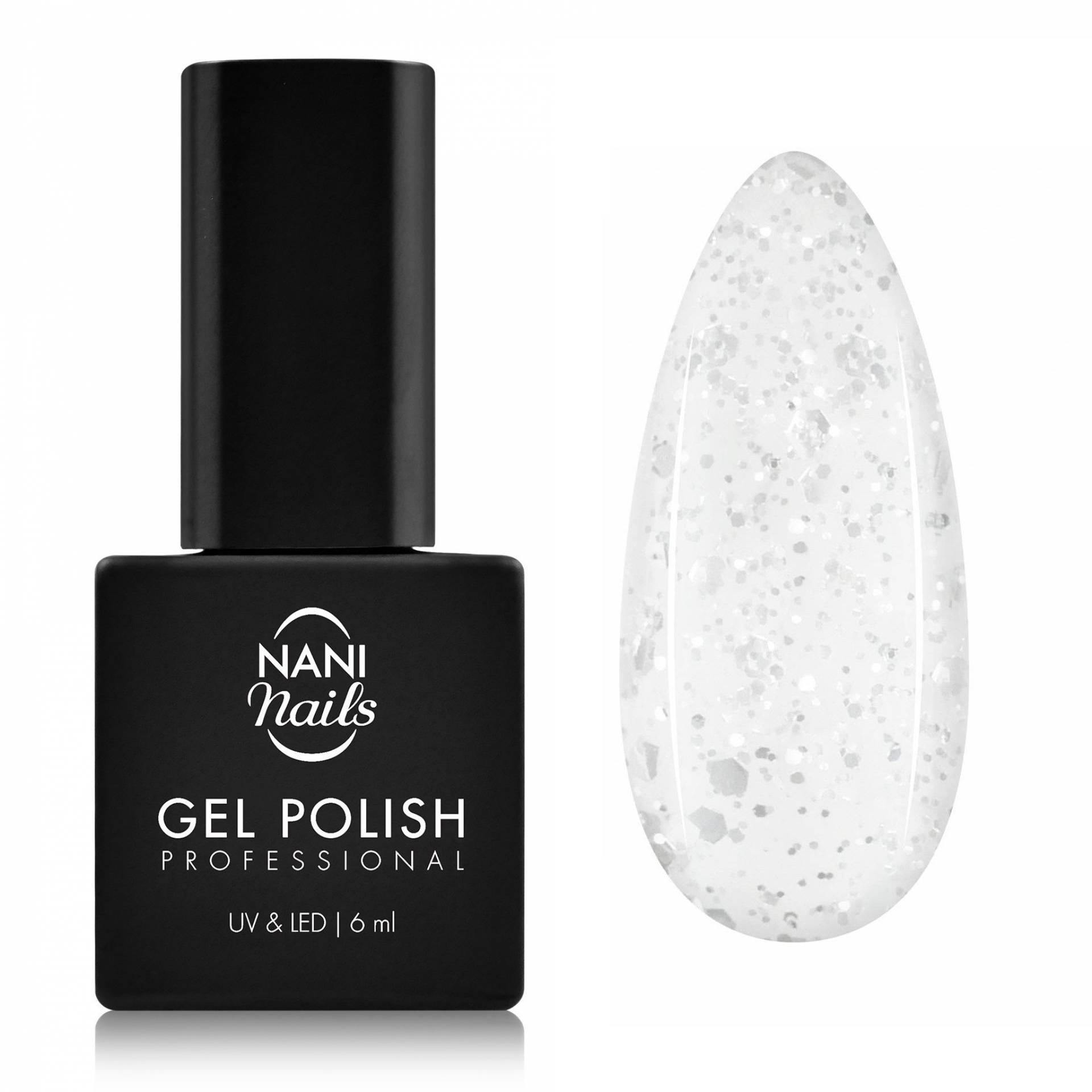 NANI Ojă semipermanentă 6 ml - Crystal Confetti
