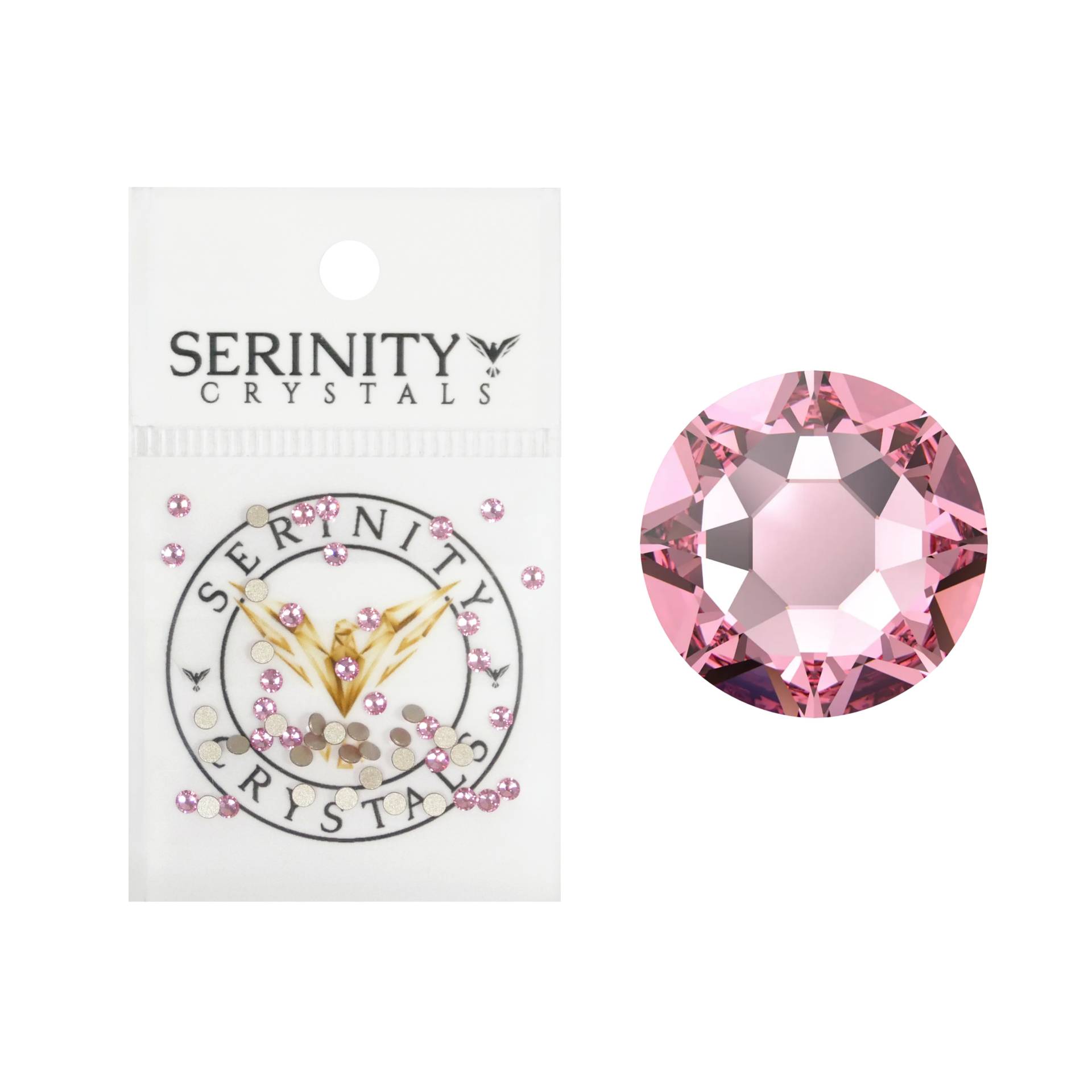 Serenity Crystals SS8 körömkövek 50 db - Rose