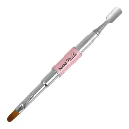 NANI πινέλο μέγ. 6 + σπάτουλα για polygel - Metallic Pink