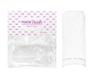 NANI tips αρ. 1, στενή επιφάνεια συγκόλλησης 50 τεμ. - Clear