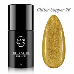 NANI ημιμόνιμο βερνίκι One Step 5 ml - Glitter Copper