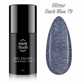 NANI ημιμόνιμο βερνίκι Amazing Line 5 ml - Glitter Dark Blue