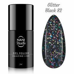 NANI ημιμόνιμο βερνίκι Amazing Line 5 ml - Glitter Black