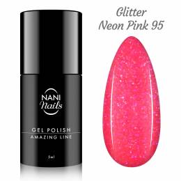 NANI Amazing Line gél lakk 5 ml – Glitter Neon Pink