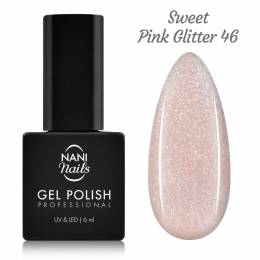 NANI gél lakk 6 ml – Sweet Pink Glitter