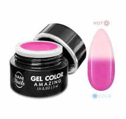 NANI thermo UV zselé Amazing 5 ml - Pink White Glitter