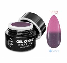NANI thermo UV zselé Amazing 5 ml - Antracit Pink Glitter
