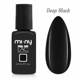 MI-NY gél lakk Peel Off 11 ml - Deep Black