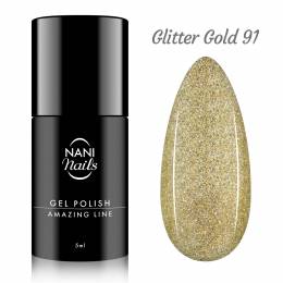 NANI gelinis lakas Amazing Line 5 ml - Glitter Gold