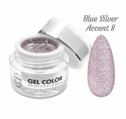 NANI UV/LED gelis Glamour Twinkle 5 ml - Blue Silver Accent