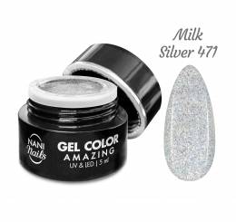 NANI UV gelis Amazing Line 5 ml - Milk Silver