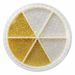 Carrossel de nail art «caviar» NANI – Silver/Gold