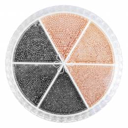 Carrossel de nail art «caviar» NANI – Rose Gold/Gun Grey