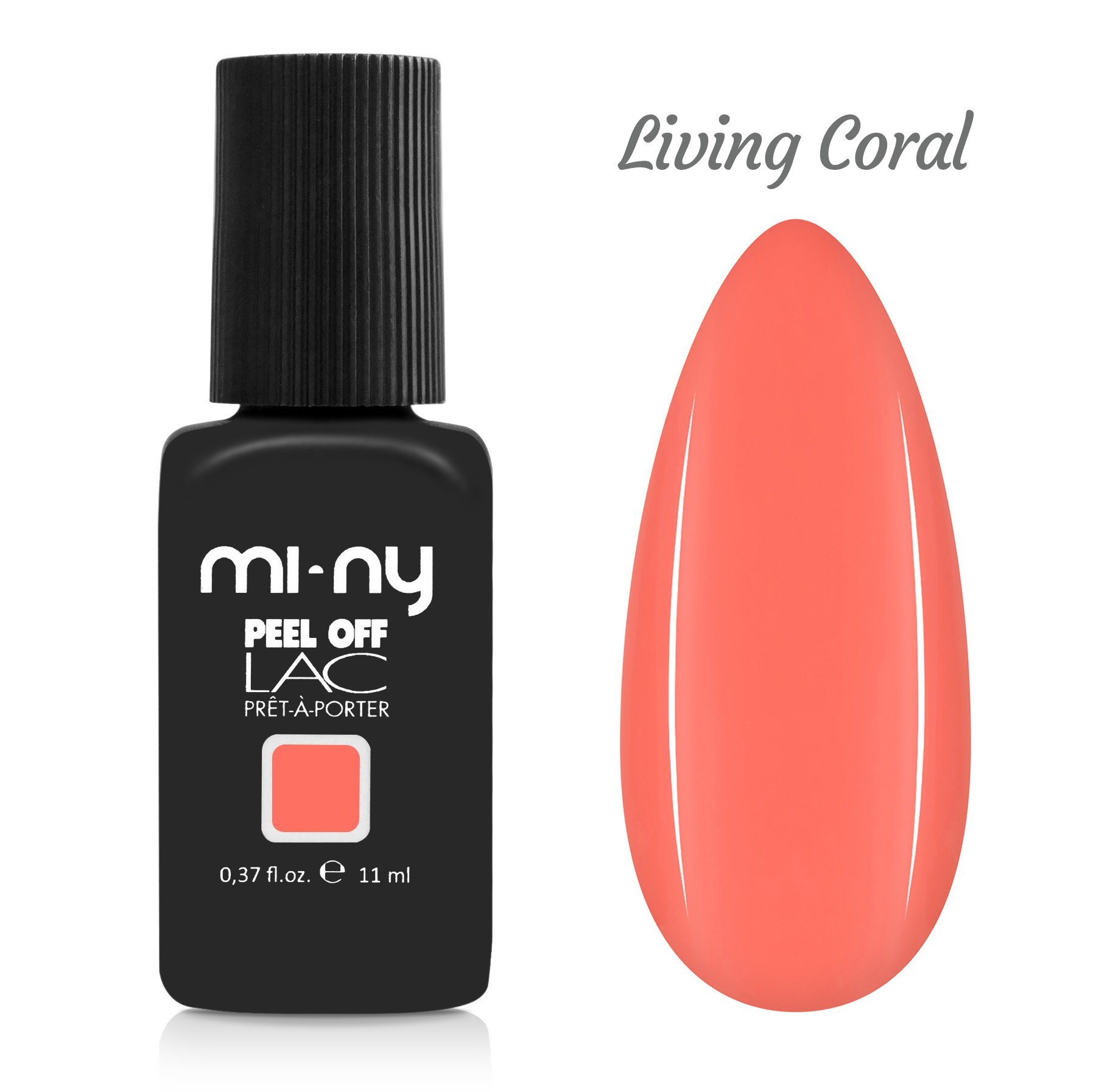 MI-NY verniz gel Peel Off 11 ml - Living Coral