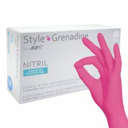 AMPri Luvas de nitrilo Style Grenadine, M, sem pó - 100 unidades