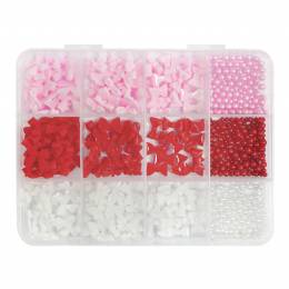 NANI laços 3D - brancas, cor-de-rosa, vermelhas