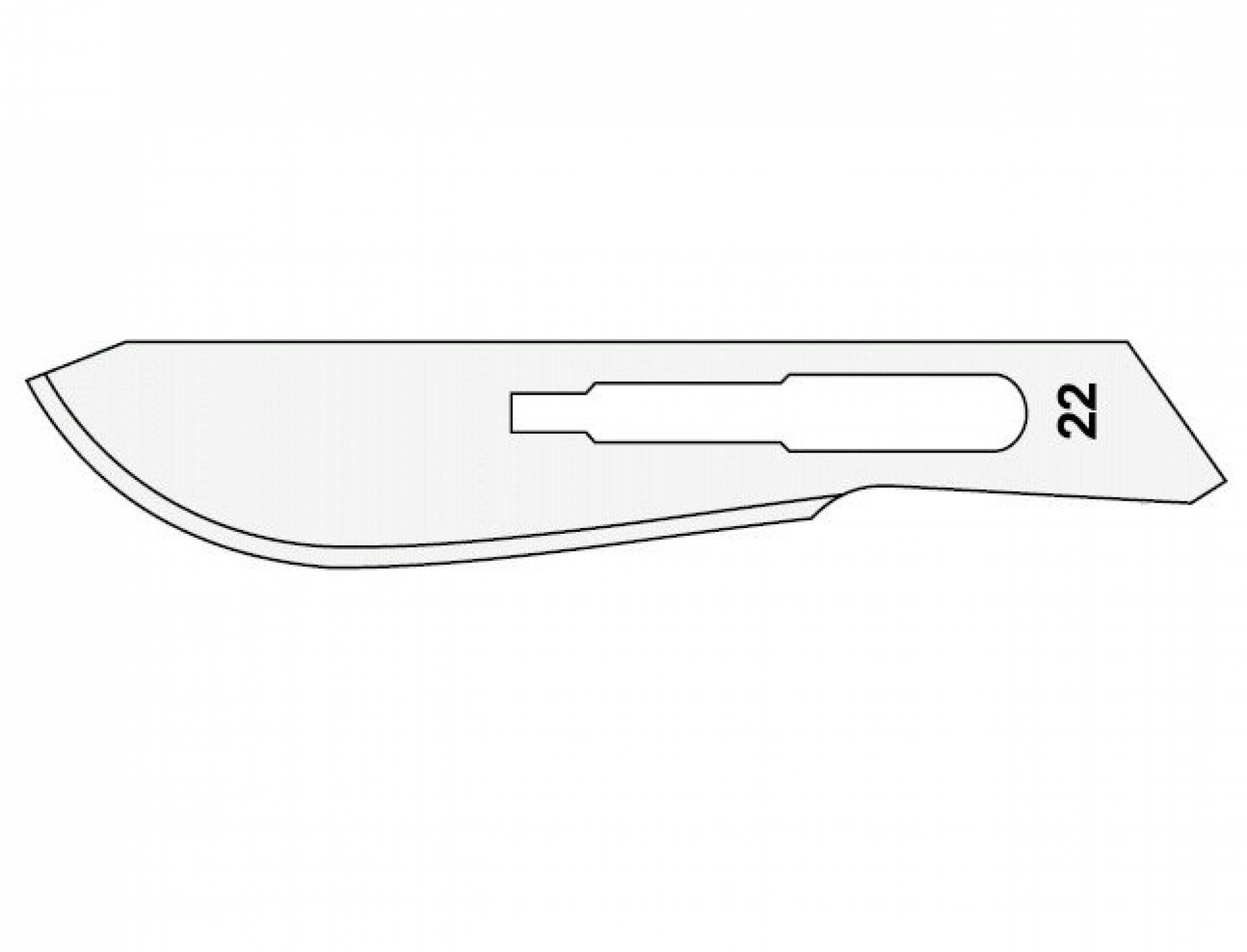 Lamă bisturiu Surgeon Carbon Steel - nr. 22