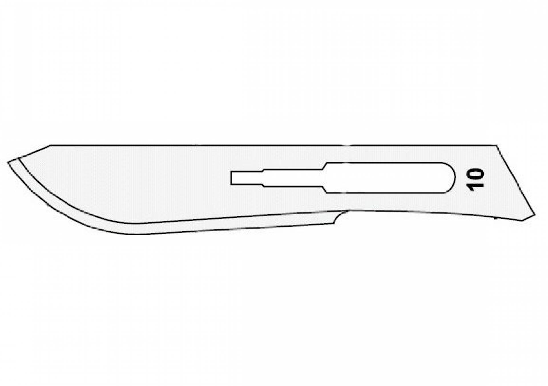 Lamă bisturiu Surgeon Carbon Steel 100 buc. - nr. 10
