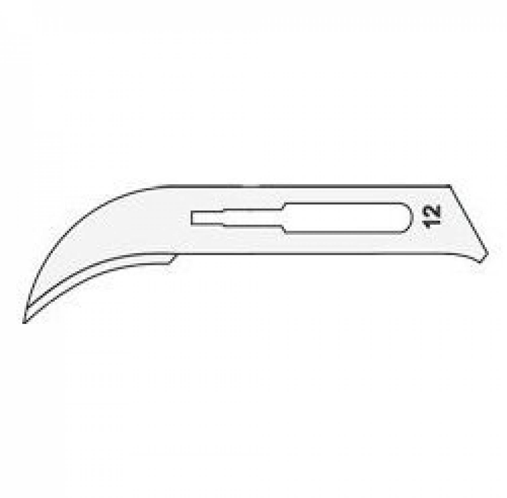 Lamă bisturiu Surgeon Carbon Steel 100 buc. - nr. 12